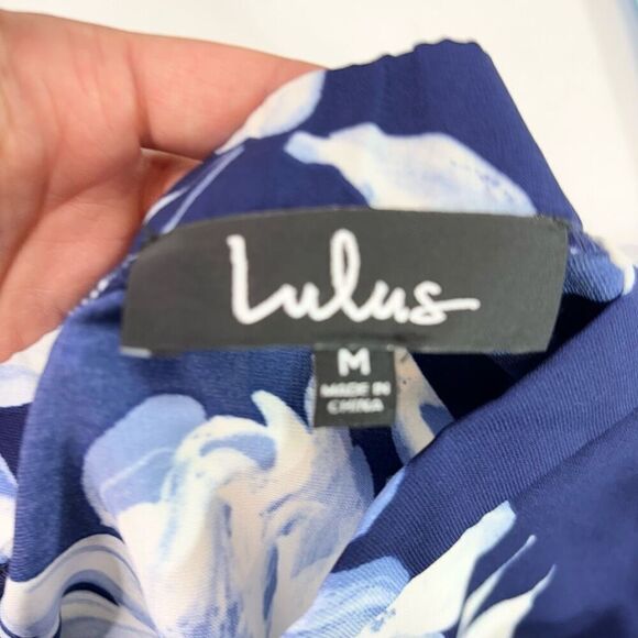 Lulus Dress Set Women Medium Blue Love for Lanai Floral Print Two-Piece Maxi NWT - Picture 9 of 10